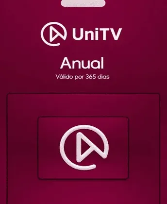 Recarga UniTV anual de 365 dias com código de ativação